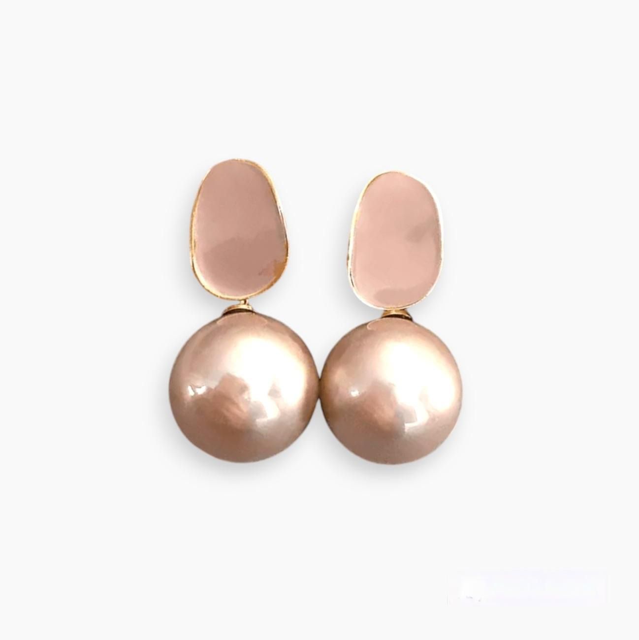 Circle of Life Giant Pearl Drop Earrings