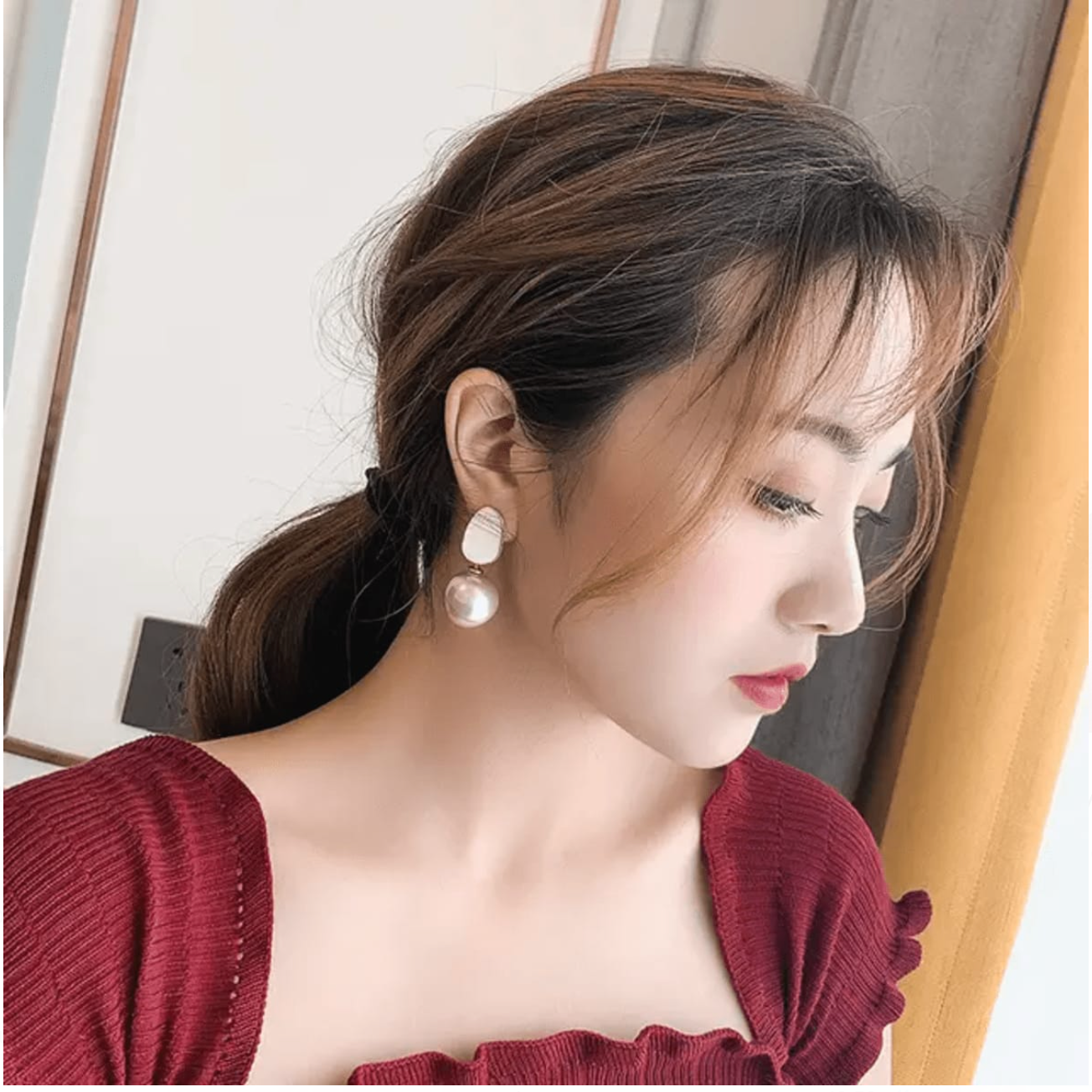 Circle of Life Giant Pearl Drop Earrings