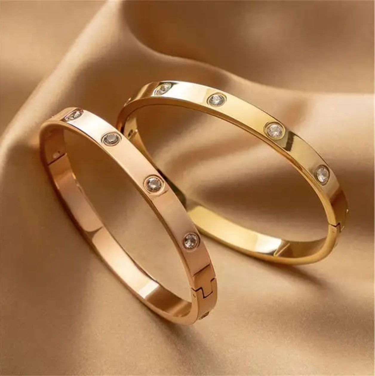 Anti Tarnish 18K Gold Plated Cubic Zirconia Studded Bracelet