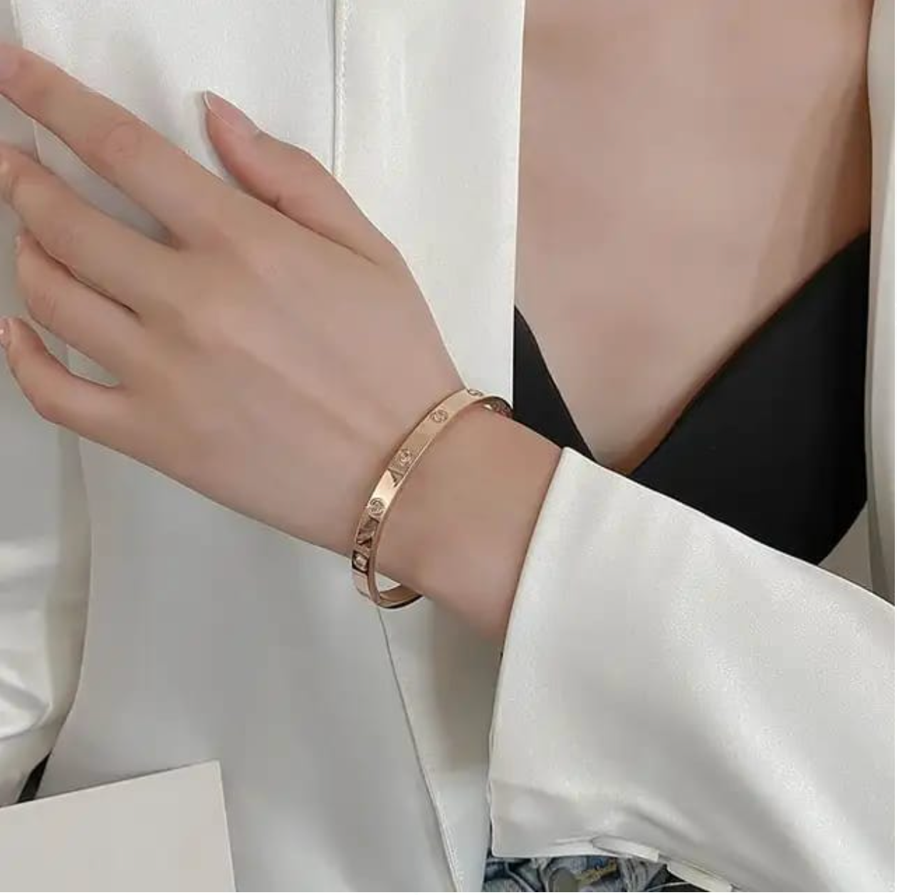 Anti Tarnish 18K Gold Plated Cubic Zirconia Studded Bracelet