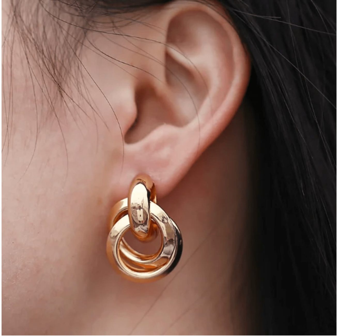 Golden Plated Love Knot Earrings