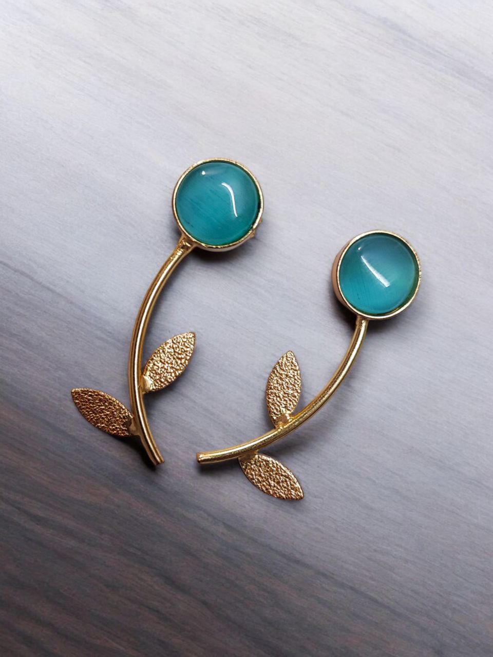 Flower Style Gold-Plated Contemporary Earrings