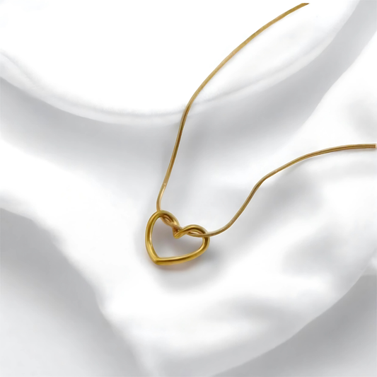 Gold Plated Anti Tarnish Heart Chain