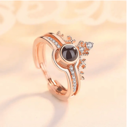 I Love You 100 Languages Project RIng | Loving Memory Crown Ring