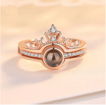 I Love You 100 Languages Project RIng | Loving Memory Crown Ring