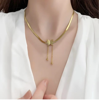 Stainless Steel Anti Tarnish Golden Butterfly Shape Necklace