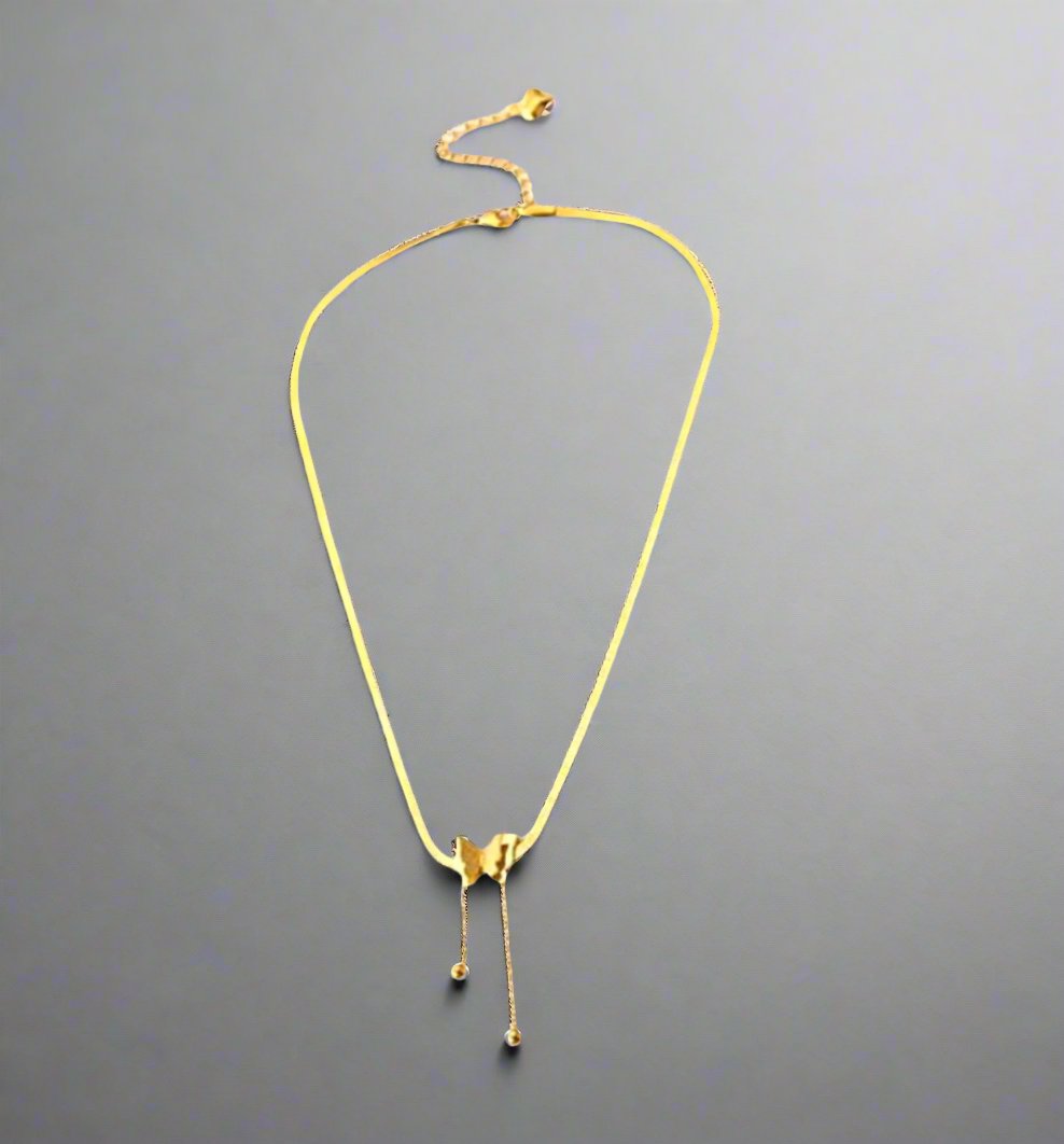 Stainless Steel Anti Tarnish Golden Butterfly Shape Necklace