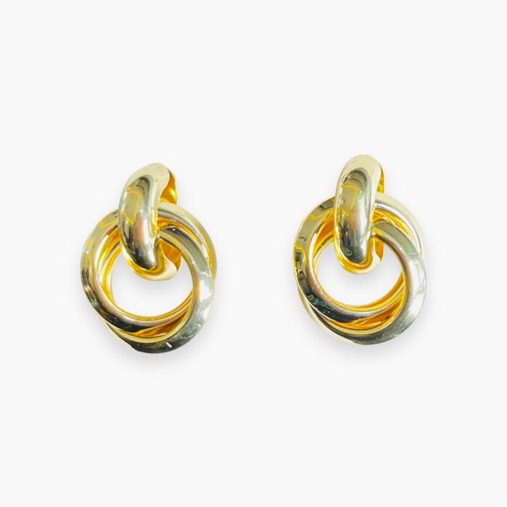 Golden Plated Love Knot Earrings
