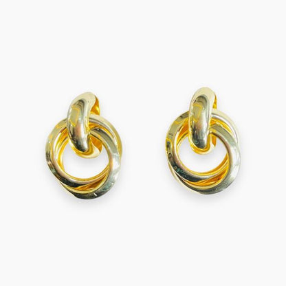 Golden Plated Love Knot Earrings
