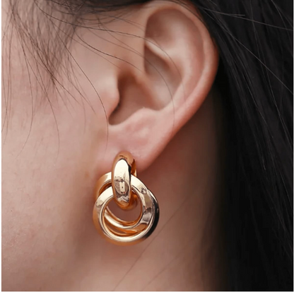 Golden Plated Love Knot Earrings
