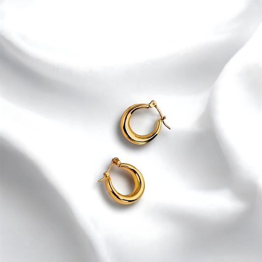 18K Gold Plated Hoop Baali Earrings