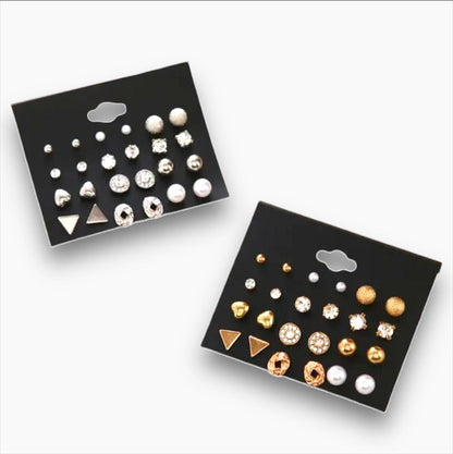 Smart Casual Wear Studs Combo Set (12 Pairs)