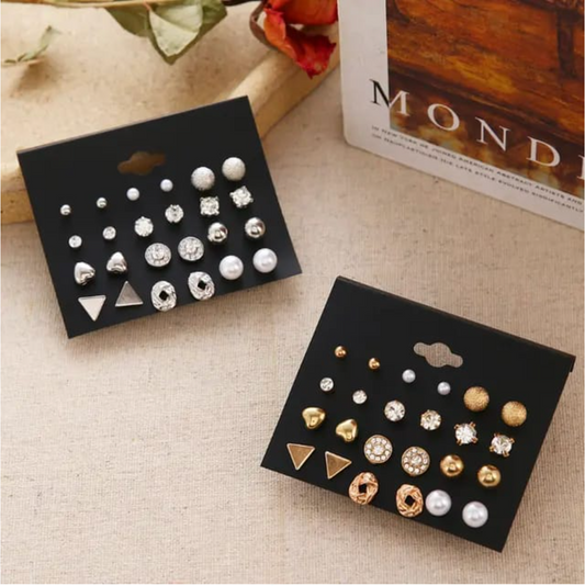 Smart Casual Wear Studs Combo Set (12 Pairs)