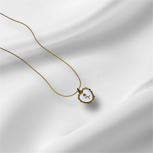 18K Gold Plated Heart Blossom Pendant