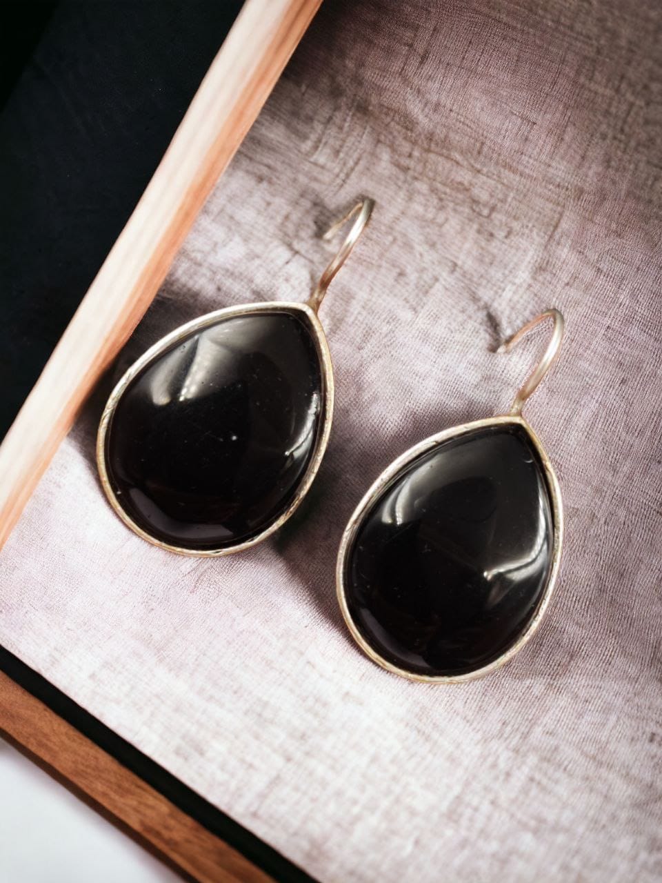 Silver Look Like Stone Hook Earring