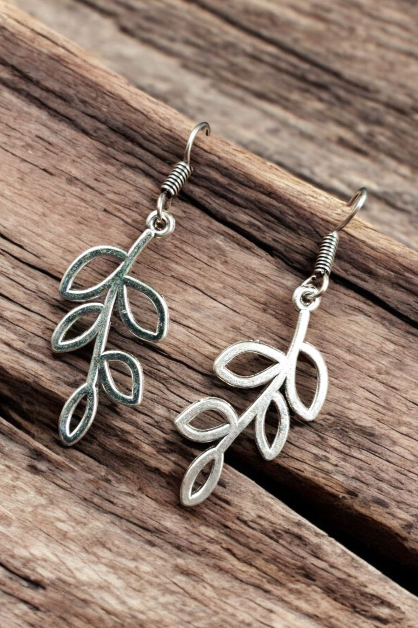 Casual Oxidised Leaf Style Earrings